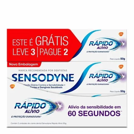 Kit Sensodyne Rapido Alivio Leve3Pague2 50G