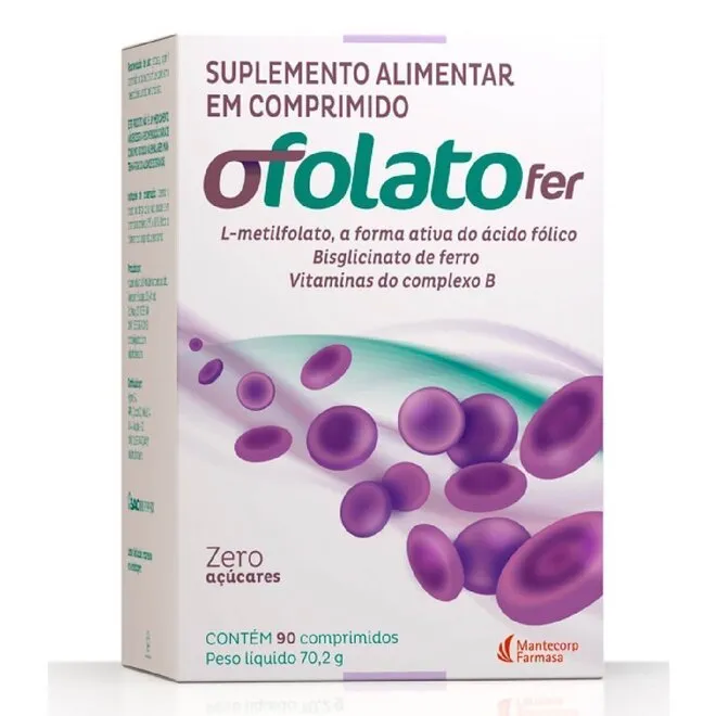 Polivitamínico Ofolato Fer para Gestantes Sem Açúcar 30 co