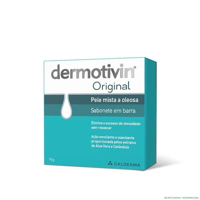 Sabonete Facial Em Barra Original Dermotivin 90G