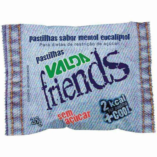 Pastilha Friends 25g Sem Acucar - VALDA