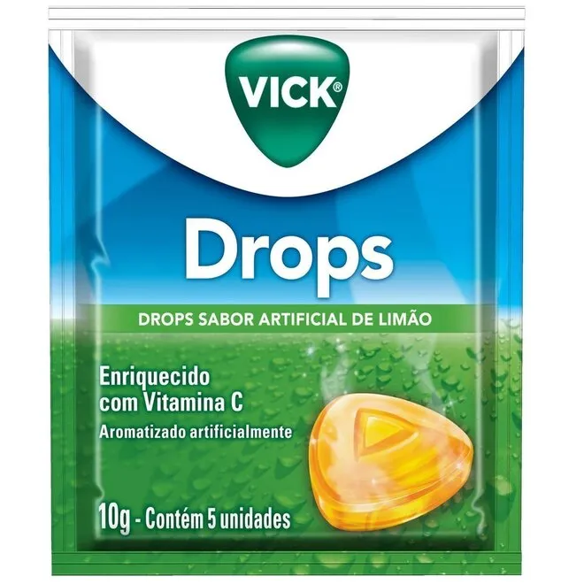 Vick Drops Sabor Limão 5 Pastilhas - P&G