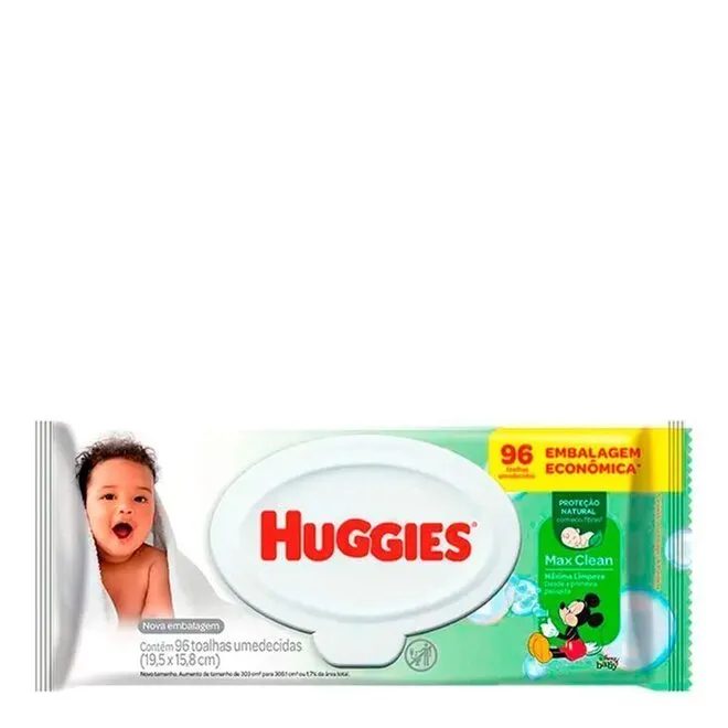 Lenço Umedecido Max Clean Huggies 96Un