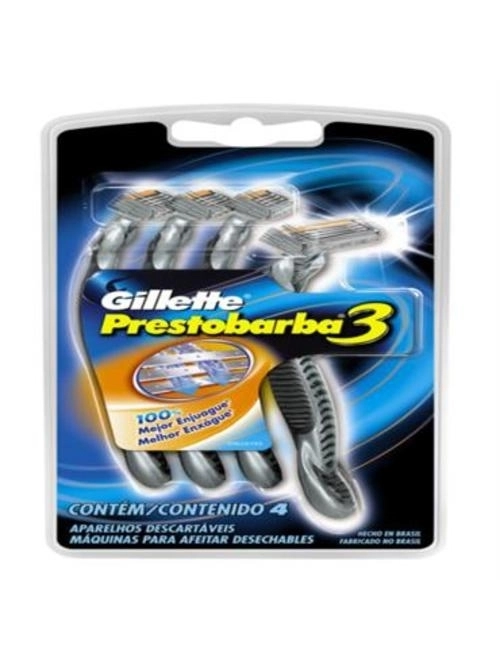 Aparelho para Barbear Gillette Prestobarba3 4 Unidades