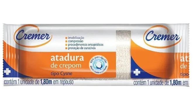 Atadura Crepom Cysne 10cmx1,80m 1 Unidade - CREMER