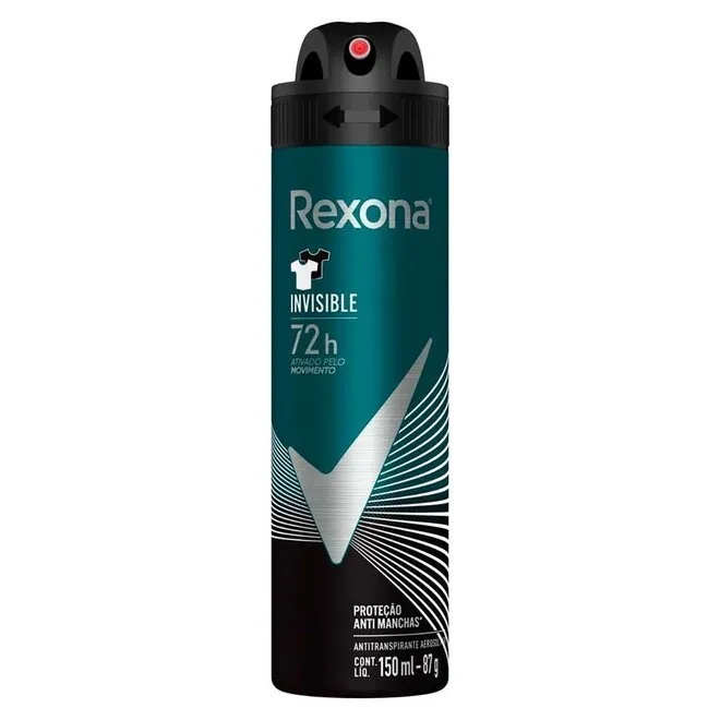 Desodorante Aerosol Men Invisible 150ml - REXONA