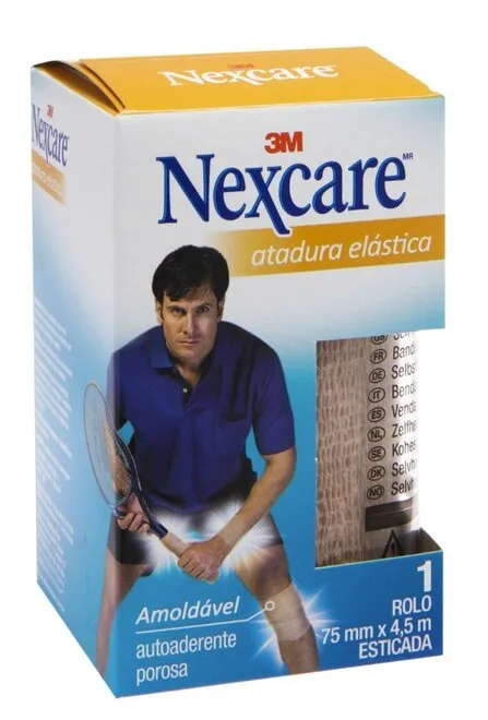 Atadura Elástica Nexcare Autoaderente Rolo Com 75Mm X 4,5M