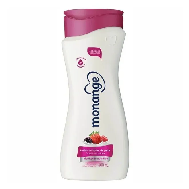 Leite Hidratante Monange Frutas Vermelhas Embalagem 400Ml