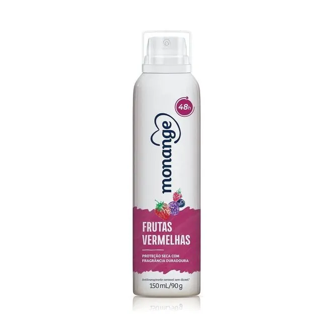 Desodorante Aerosol Monange Frutas Vermelhas Com 90 Gramas