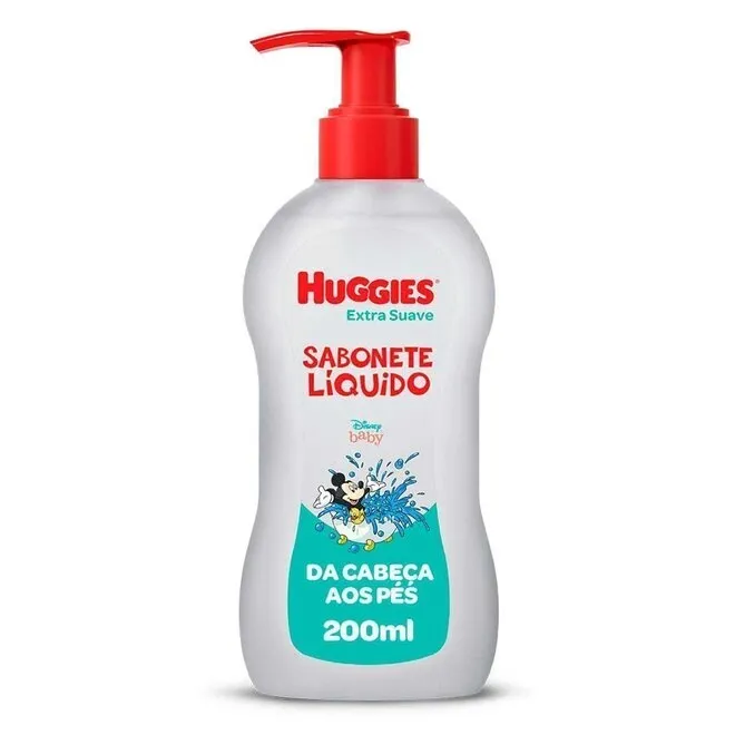 Sabonete Líquido Extra Suave Para Bebê Huggies 200Ml