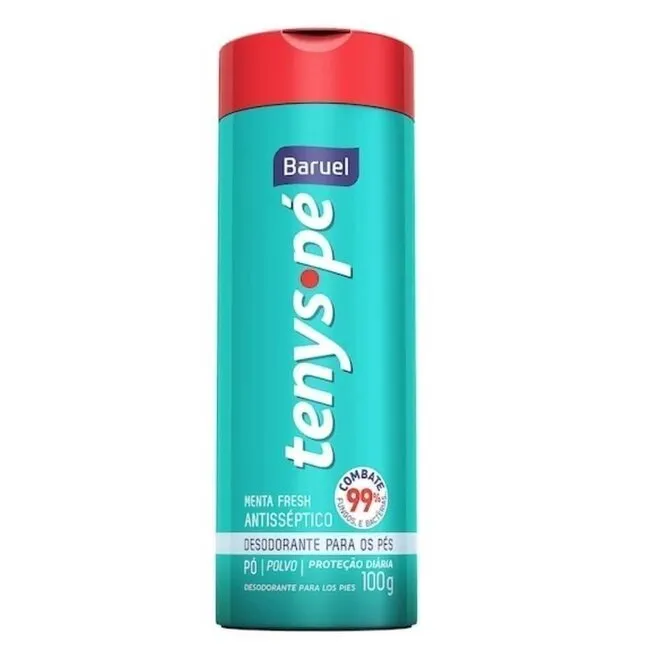 Desodorante Pó p/ os Pés Baruel Tenys Pé Menta Fresh 100g