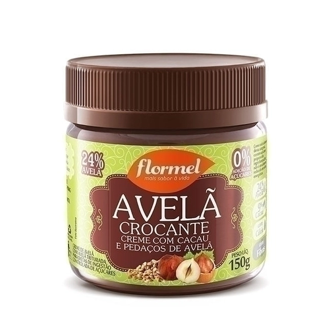 Creme De Avelã Flormel Zero Crocante Pote 150G