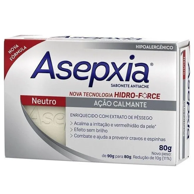 Sabonete em Barra Antiacne Neutro 80g - ASEPXIA