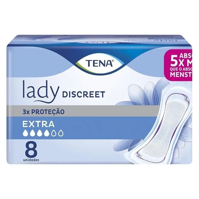 Absorvente Lady Discreet Extra 8 Unidades - Tena