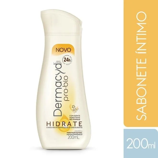 Sabonete Íntimo Dermacyd Pro Bio Hidrate Embalagem 200Ml