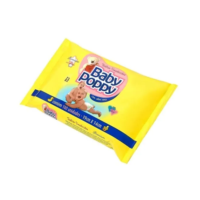 Toalhas Umedecidas Baby Poppy Classic 100 Unidades
