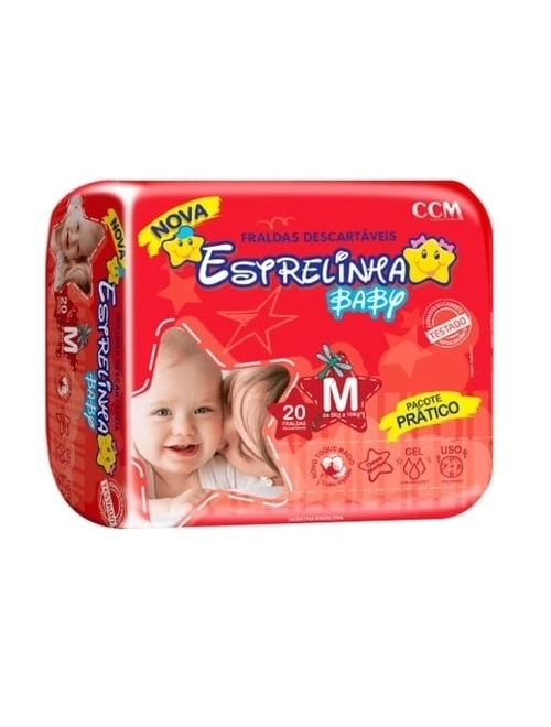 Fralda Estrelinha Prat M 20Unidades