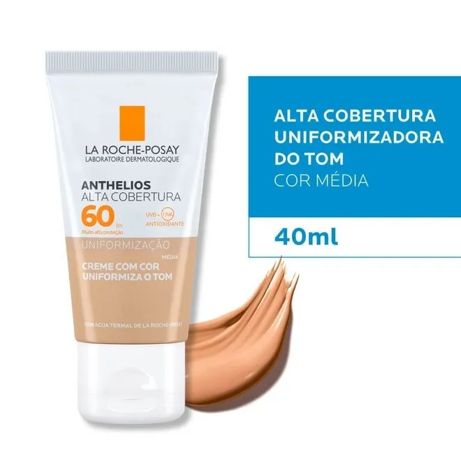 Protetor Solar Creme Com Cor Anthelios Alta Cobertura Fps60