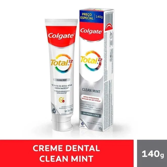 Pasta De Dente Total 12 Clean Mint Colgate 140G