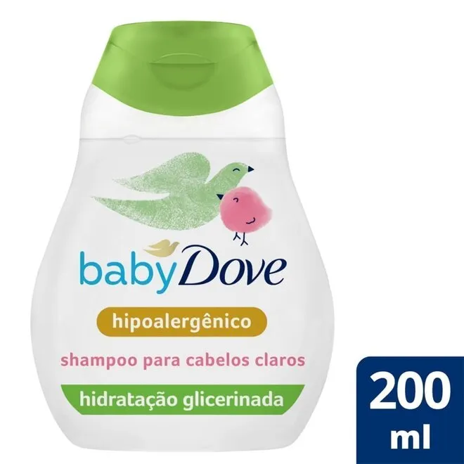 Shampoo Baby Dove Hidratação Enriquecida Cabel Claros 200Ml