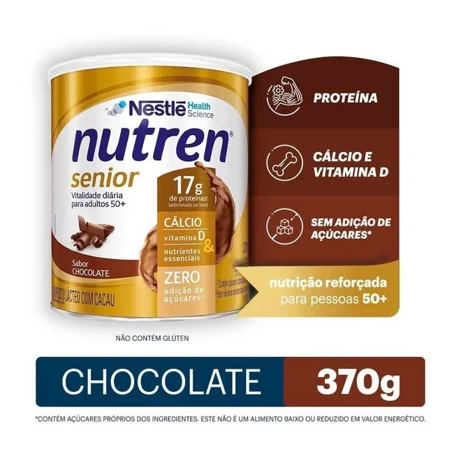 NUTREN SENIOR PO SABOR CHOCOLATE 370G