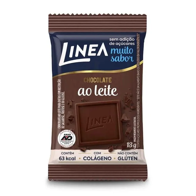 Chocolate Ao Leite Zero Açucar 13G Linea
