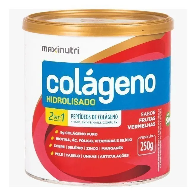 Colágeno Hidro Frutas Vermelhas 2 Em 1 250g