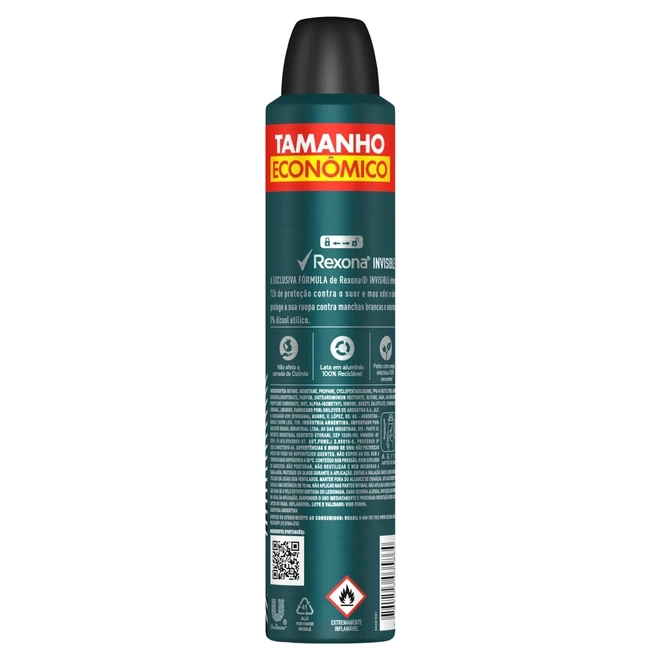 Desodorante Aerosol Rexona Men Invisibl 200ml