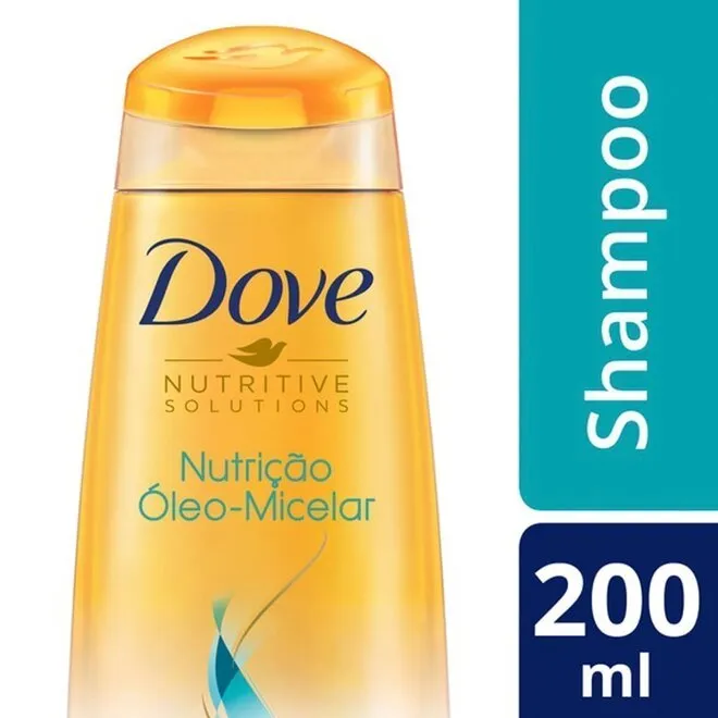 Shampoo Dove Brilho + Óleo Micelar Frasco 200ml