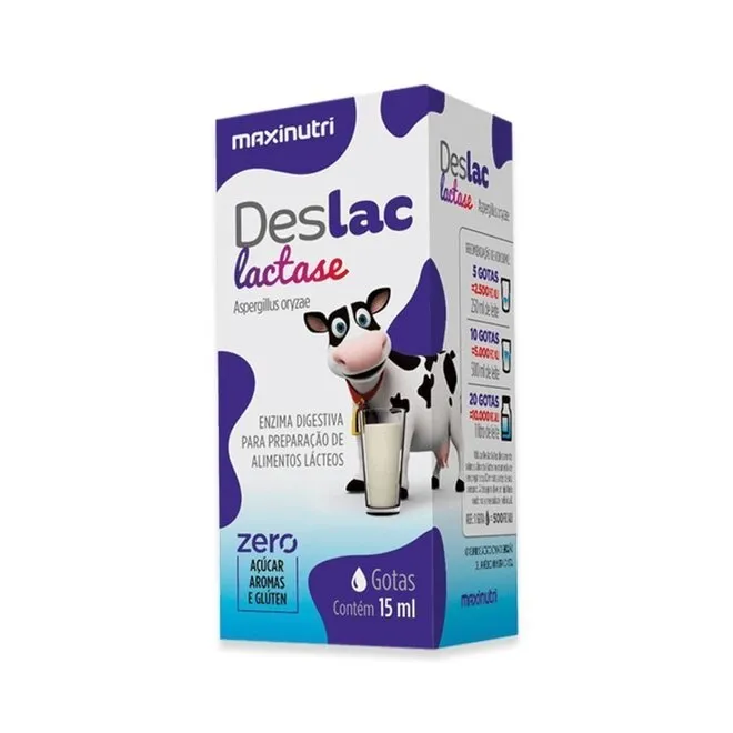 Deslac Gotas Lactase Maxinutri Frasco Gotejador Com 15Ml