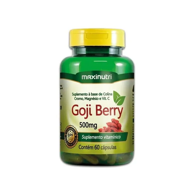 Goji Berry 500Mg Maxnutri Com 60 Cápsulas