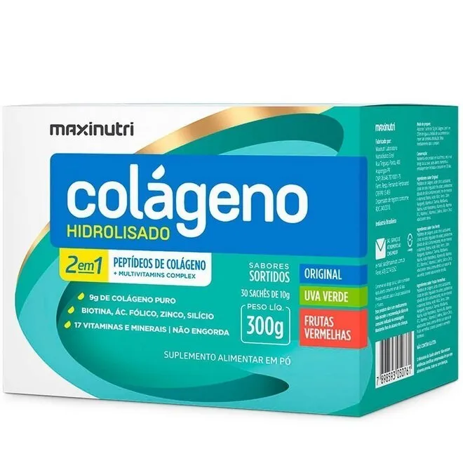 Colágeno Hidro 2Em1 Sortidos 30 Sachês de 10g