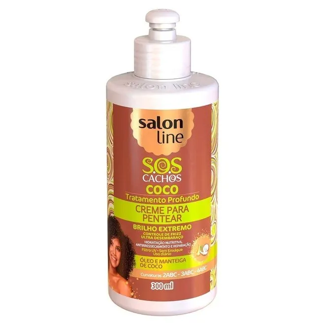 Creme Para Pentear Salon Line Sos Cachos Coco 300ml