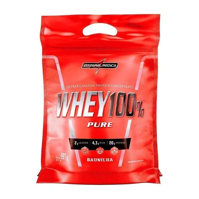 Whey Protein 100 Pure Baunilha Pouch 900G