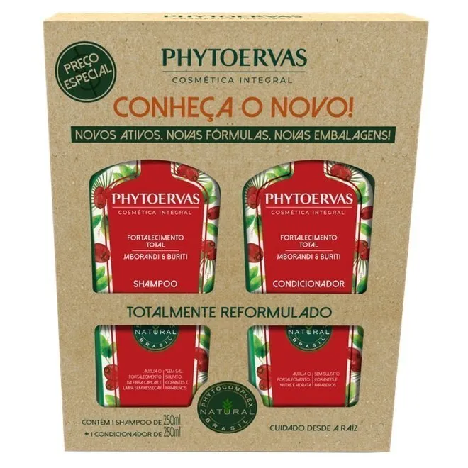 Kit Shampoo+Condicionador Fort Total 500ml - PHYTOERVAS