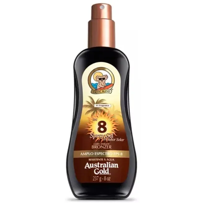 Australian Gold Fps 8 Spray Gel 237G Inst Bronzer