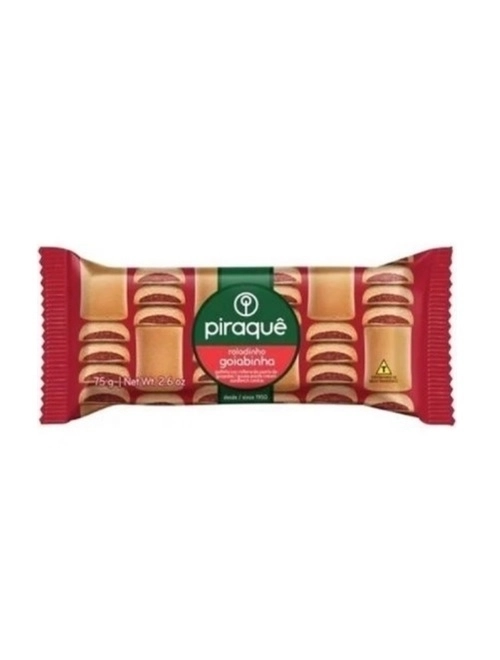 Biscoito piraque roladinho de goiaba 75g