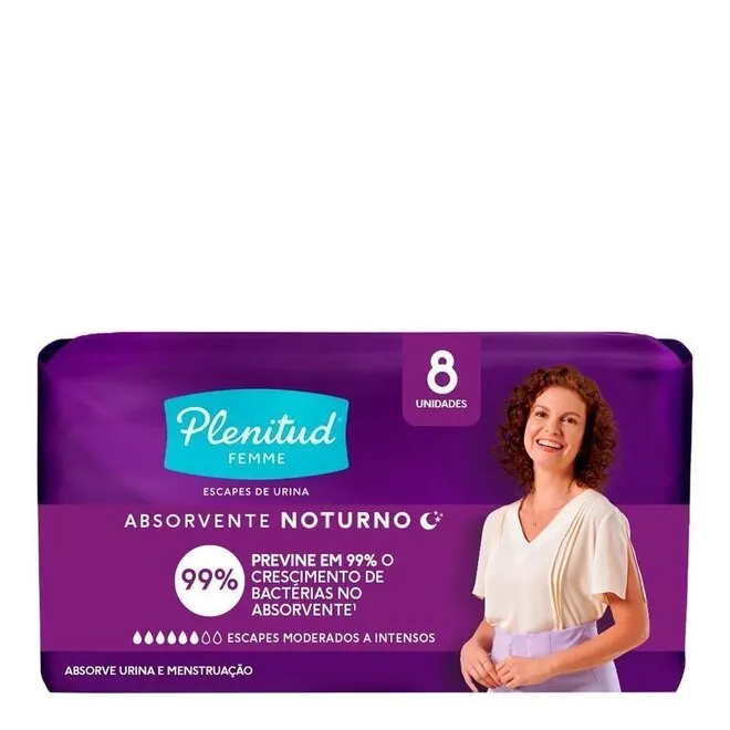 Absorvente Plenitud Femme Noturno 8 Unidades
