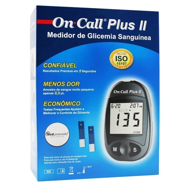Monitor De Glicose On Call Plus II 1 Unidade - MEDLEVENSOHN