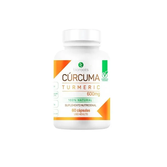 Cúrcuma Turmeric 600Mg Bioroots 60 Cápsulas