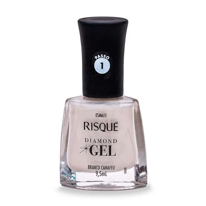 Esmalte Risqué Diamond Gel Branco Camafeu - 9.5ml