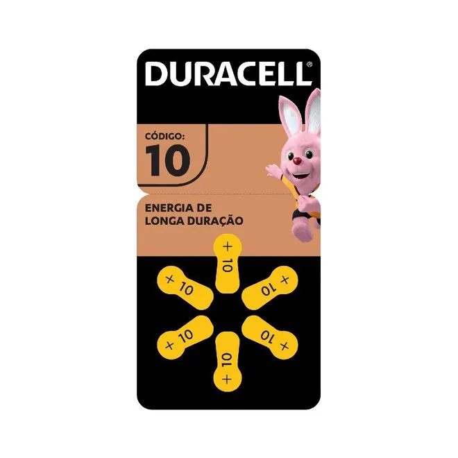Pilha Duracell Auditiva 10 com 6 Unidades