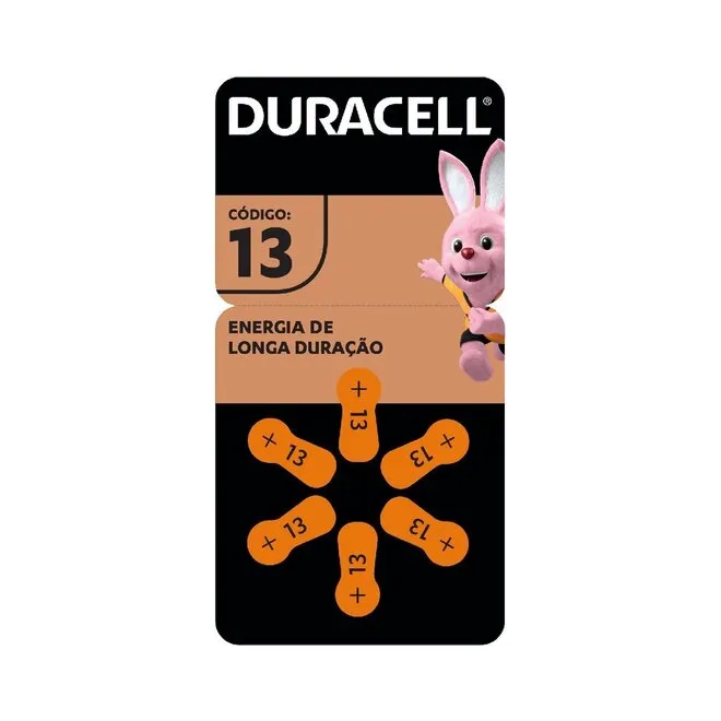 Pilha Auditiva 13 Duracell 6Un