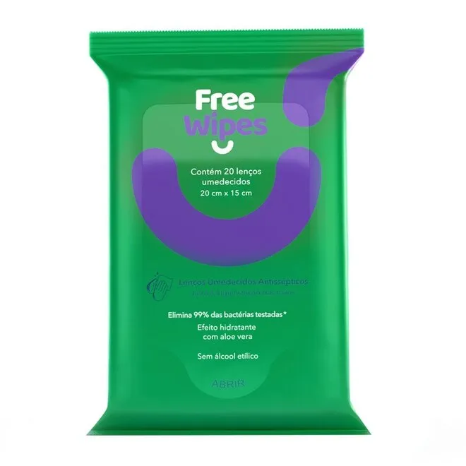 LENCO UMEDECIDO FREE ANTISSEPTICO WIPES 20UN