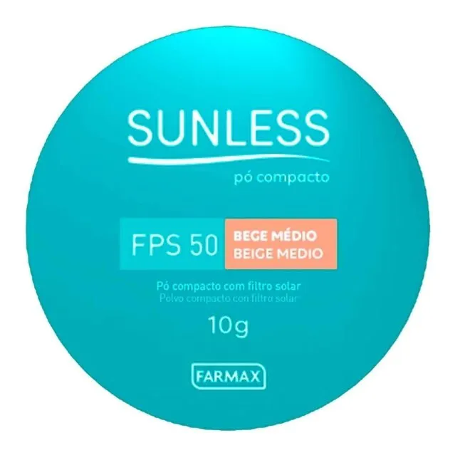 Pó Compacto Efeito Matte FPS 50 Bege Médio Sunless 10g
