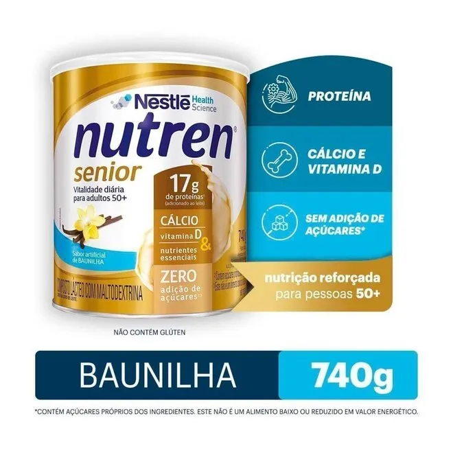 NUTREN SENIOR NESTLE 50+ BAUNILHA 740G