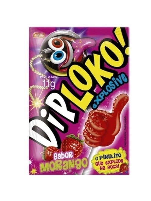 PIRULITO EXPL DIP LOKO BOOM LIKE MORANGO 11G