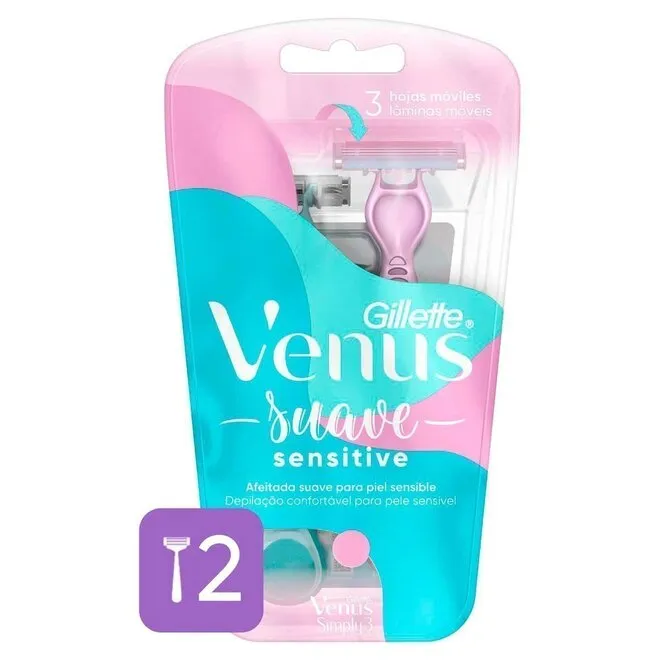 Aparelho de Barbear Venus Sensit 2 Unidades - GILLETTE