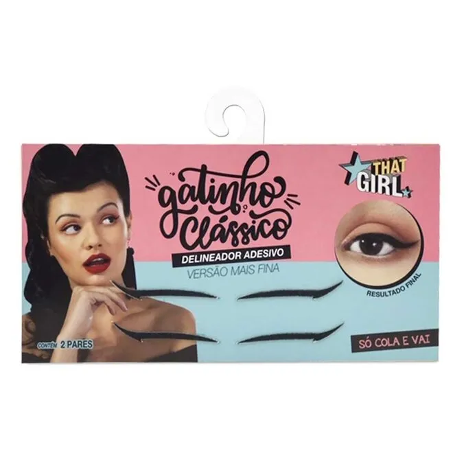 Adesivo Delineador Gatinho Classico 2 Pares - THAT GIRL