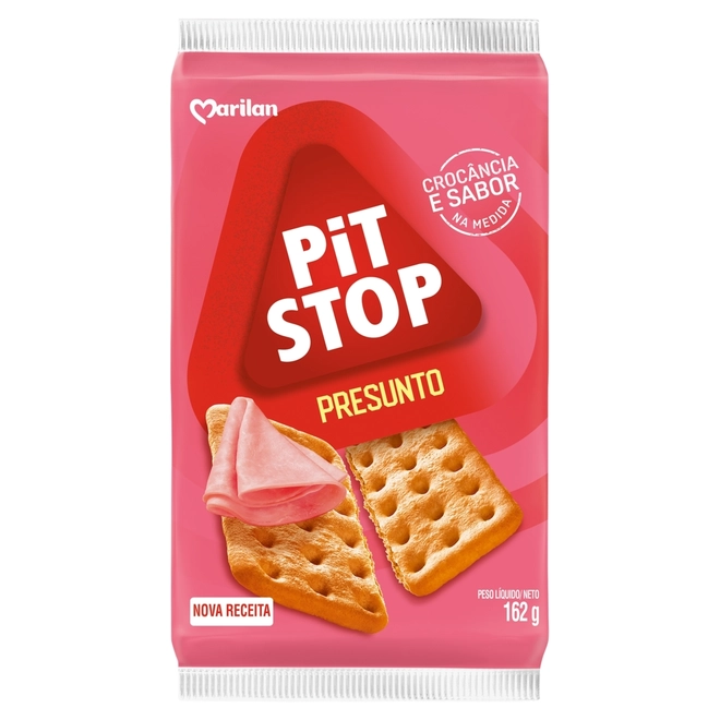 Biscoito Pit Stop Presunto 162G