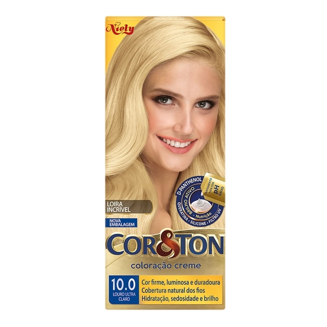Coloração Cor&Ton Louro Ultra Claro 10.0 - NIELY